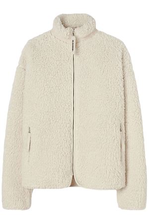 Cardigan in finto shearling bianco crema JIL SANDER | J47GU0011J20088106